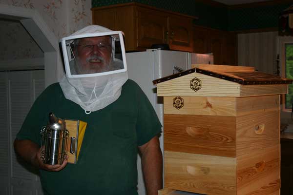 Beekeeper home from the bee store
